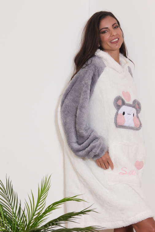 8142f-epinay Gris - Peignoir