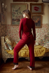 80201-milena Bordeaux - Conjuntos de pijamas