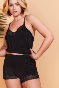 11071-gar Preto - Conjunto camisola/calções