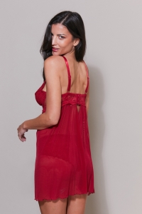 416205-zali Rojo - Conjunto camis&oacute;n / tanga