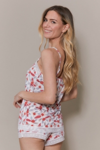 57211-lida White - Camisole / shorts set