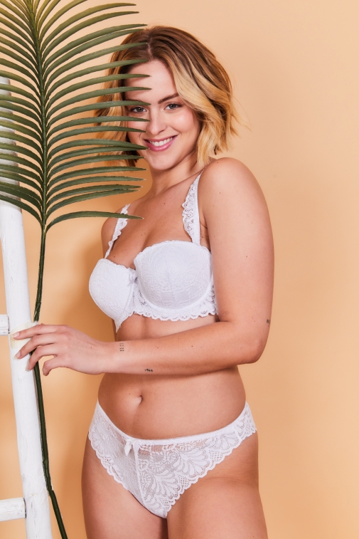 416150-dol Blanc - Ensemble soutien-gorge / string