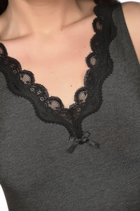 11022-tama Anthracite - Camisole / shorts set