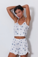 6602-lyra Blanc - Ensemble caraco / short, image n° 2