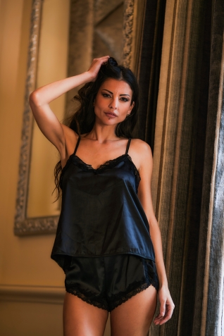 70289-kiny-set Black - Camisole / shorts set