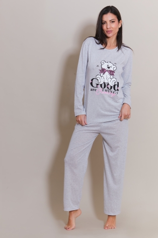 77418-milov Gris - Ensembles pyjama
