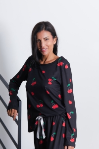 58180-agathe Noir - Ensembles pyjama