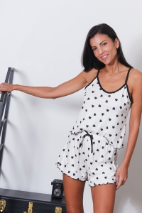 34017-chloe White - Camisole / shorts set 0