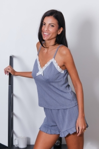 36003-marie Grey - Camisole / shorts set