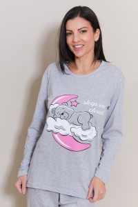 77410-yulien Cinzento - Conjuntos de pijama