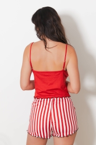 F422-bang Rojo - Conjunto de camisola y pantalón corto