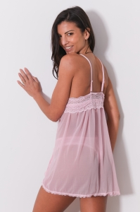 712614-mala Rosa - Conjunto camis&oacute;n / tanga