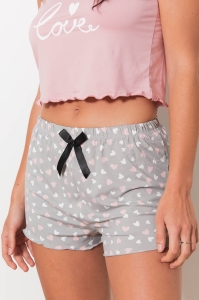 F422-bang Rosa - Conjunto de camisola y pantalón corto