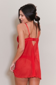 912614-soon Red - Nightie / G-string set