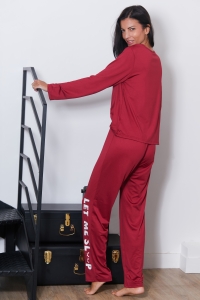 9898-romy Bordeaux - Ensembles pyjama