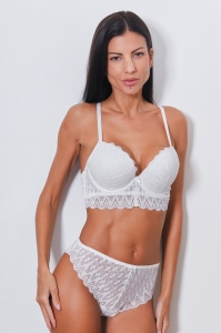9181-lochar White - Bra and thong set 0