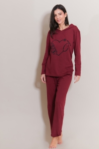 Us41477-nelim Bordeaux - Conjuntos de pijama