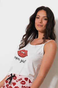 F421-danse Blanco - Conjunto de camisola y pantal&oacute;n corto