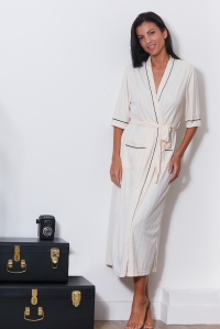 66651-lou Ecru - Bathrobe 0