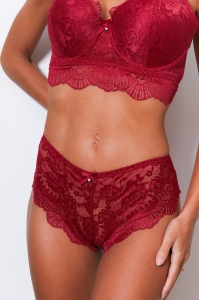 69124-olos Bordeaux - Ensemble soutien-gorge / shorty