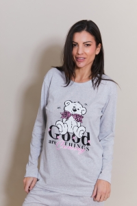 77418-milov Gris - Ensembles pyjama