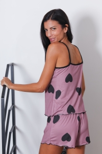 34001-clara Rose - Conjunto de camisola y pantal&oacute;n corto