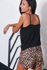 34011-eva Leopardo - Conjunto de camisola y pantal&oacute;n corto
