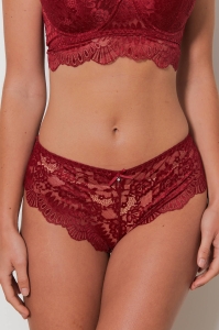 42196-solo Bordeaux - Ensemble soutien-gorge / shorty