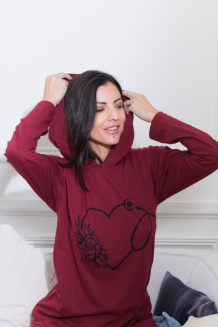 Us41477-nelim Bordeaux - Conjuntos de pijama