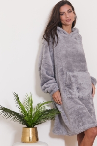 9124f-leeza Grey - Bathrobe 0