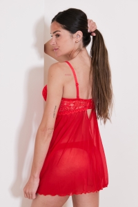 416251-bil Rouge - Ensemble nuisette / string