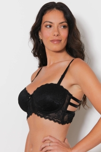 42193-iman Black - Bra and thong set