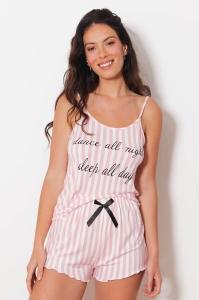 F421-danse Rosa - Conjunto de camisola y pantalón corto