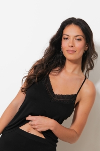 11090-vano Negro - Conjunto camisola / short