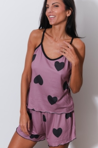 34001-clara Rose - Conjunto de camisola y pantal&oacute;n corto