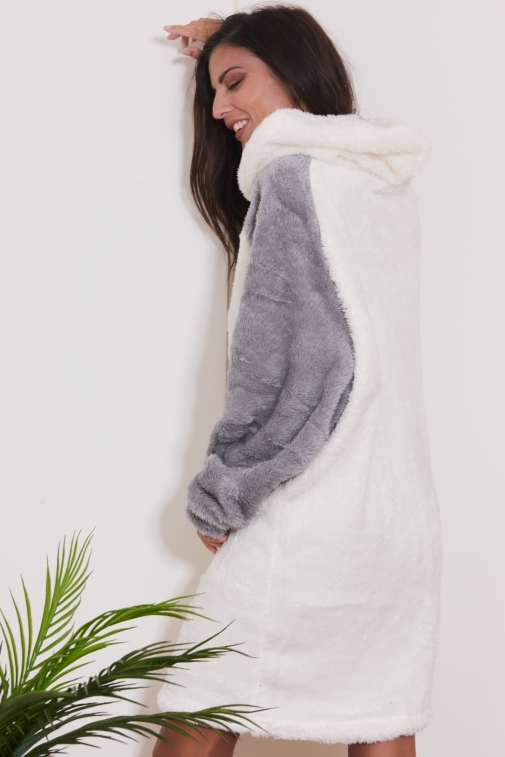 8142f-epinay Gris - Peignoir