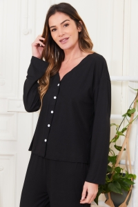 77016-elise Noir - Ensembles pyjama
