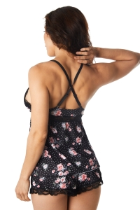 Suiveur Noir - Ensemble caraco / short