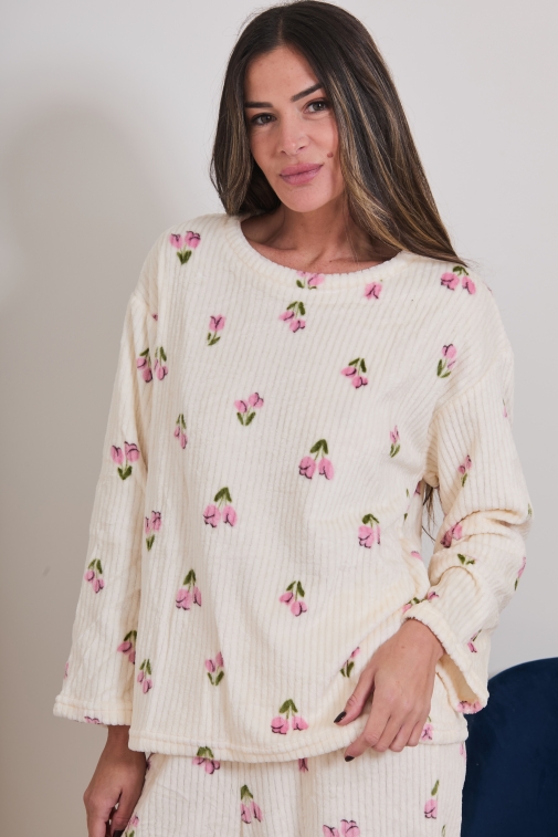 13447-pasta Beige - Ensembles pyjama