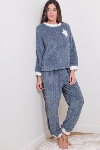 5322-loka Gris - Ensembles pyjama