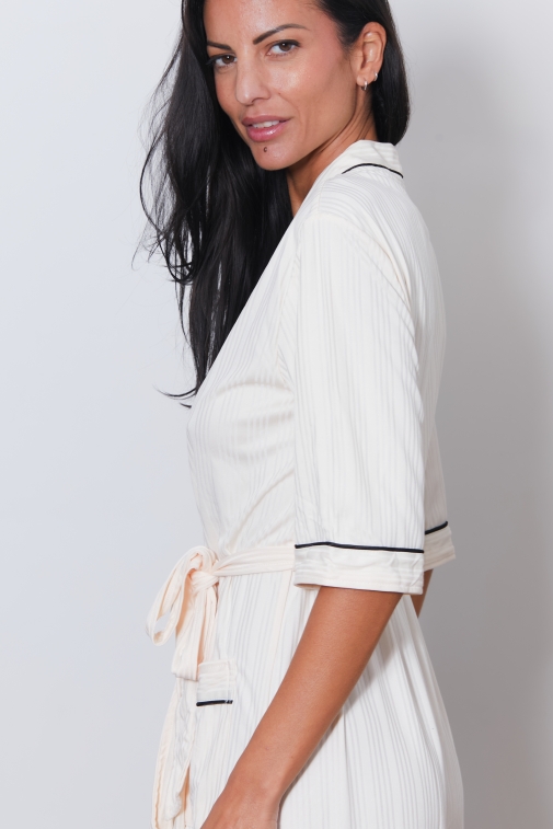 66651-lou Ecru - Bathrobe