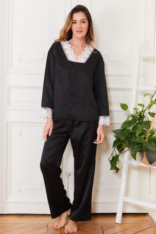 77011-amelie Noir - Ensembles pyjama