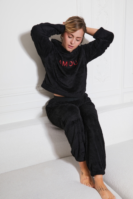 77126-gally Noir - Ensembles pyjama
