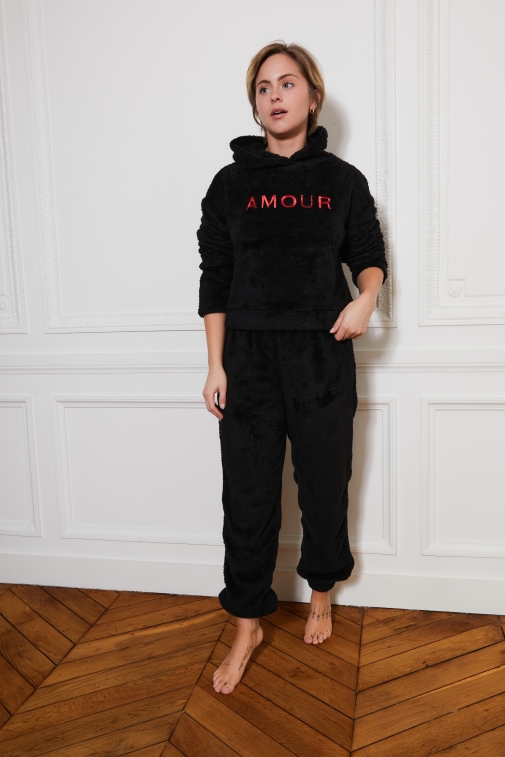 77126-gally Noir - Ensembles pyjama