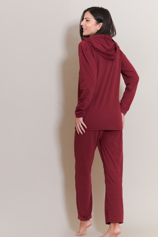 77414-milen Bordeaux - Ensembles pyjama