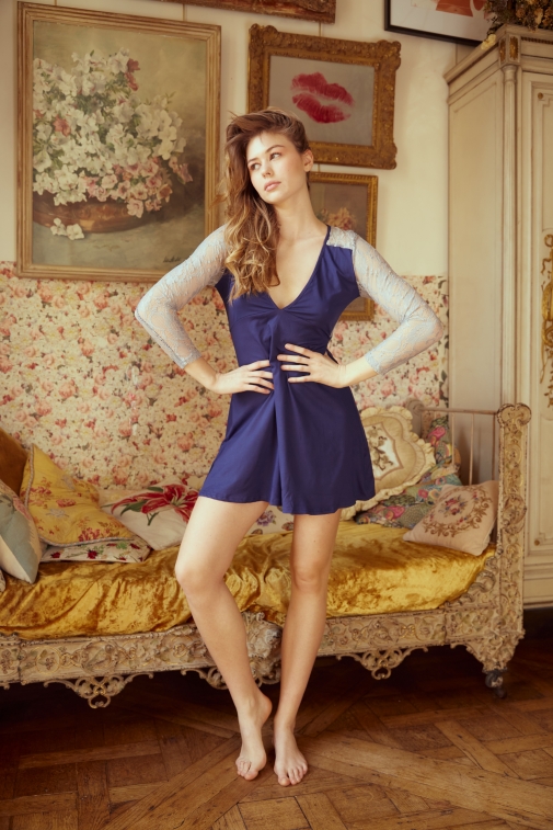 88105-polina Marine - Ensembles pyjama