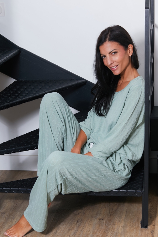 9807-pala Green - Pyjama sets