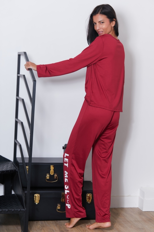 9898-romy Bordeaux - Ensembles pyjama