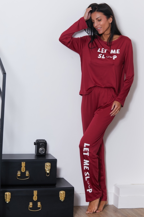 9898-romy Bordeaux - Pyjama sets