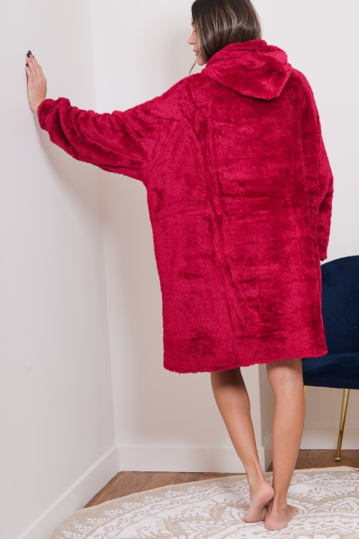 F2419-azalee Bordeaux - Bathrobe